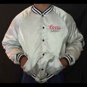 Vintage Coors Light Silver Bullet Bomber Jacket